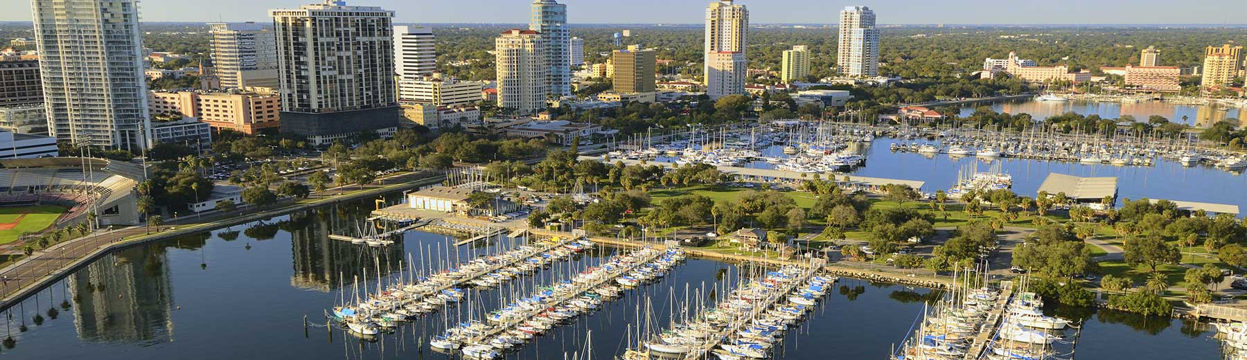 st petersburg port with boats